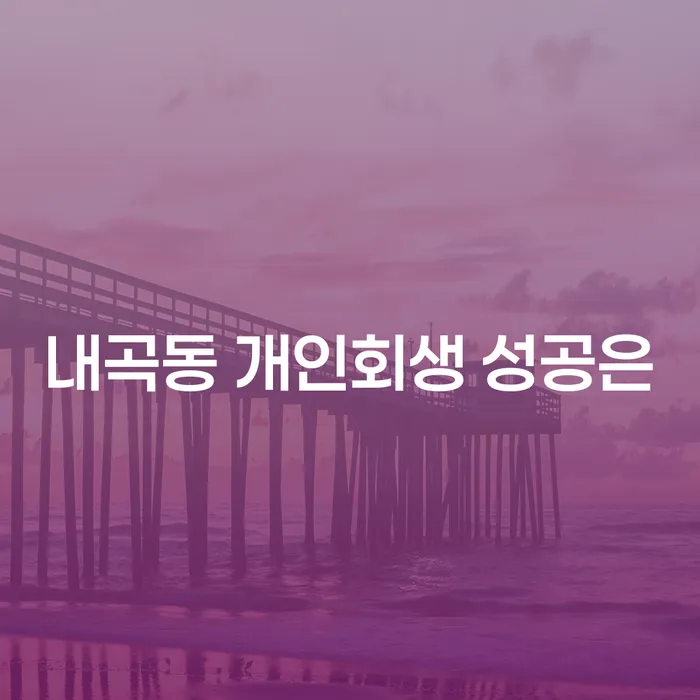 내곡동 개인회생 성공은